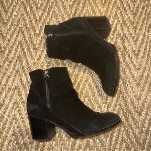 Alberto Fermani Black Suede Ankle Boots